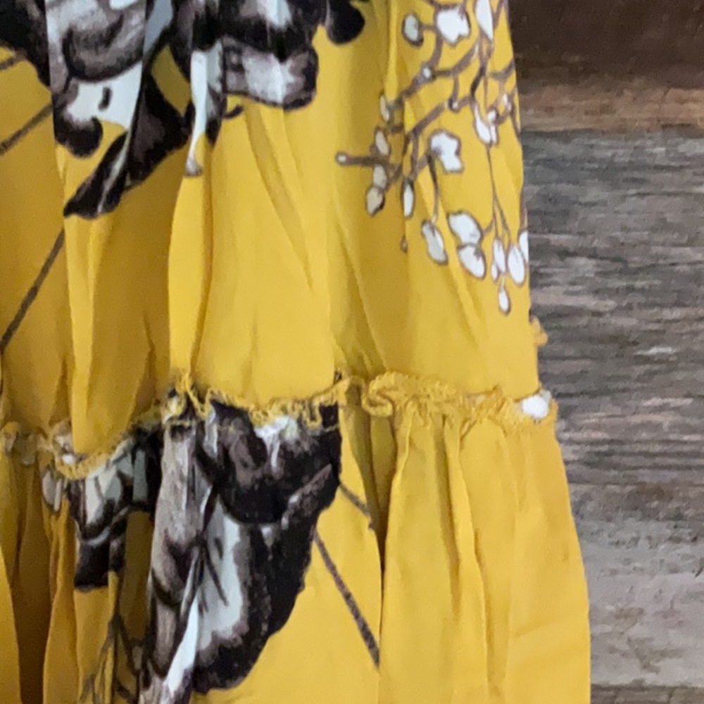 Floral Yellow tube top Maxi Dress - Picture 4 of 8